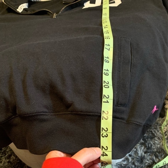 PINK Victoria’s Secret black 1/4 zip with pocket - Picture 8 of 9